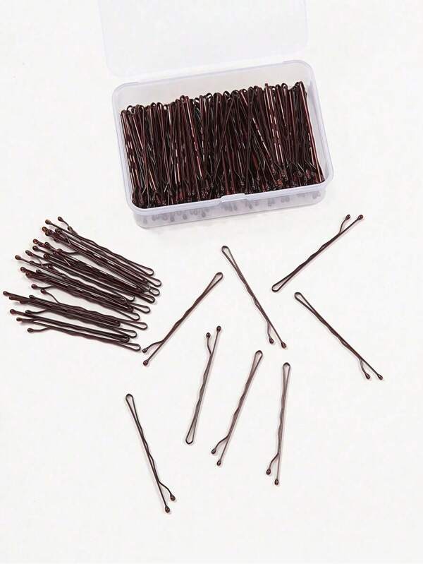 50pcs/1 Bag, 100pcs/1 Box Basic Black Hair Clips, Hair Fixing Accessory Clips For Bangs/Hair Strands, Hair Straightening/Wavy Clips For Performance, Date, Vacation, Beach
