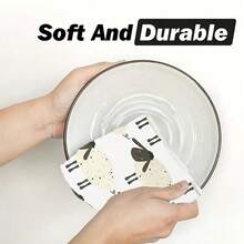 1pc/2pcs Sheep Pattern Kitchen Towels, Soft & Absorbent Machine Washable Polyester Dishcloth, Perfect For Kitchen Decor, Cooking.Baking, Holiday Decor & Bathroomssentials, TableDecor, Kitchen Supplies, Home Decoration, New Home Bathroom Housewarming Gift, Kitchen Towels - Multicolor - View 9