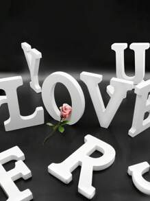 26 Pieces Wooden Alphabet Decor, Letter Design Home Decoration, Wooden Decorative Ornament, Suitable For Daily Life, Bedroom Decoration, Living Room, Wedding, Engagement, Birthday, Party