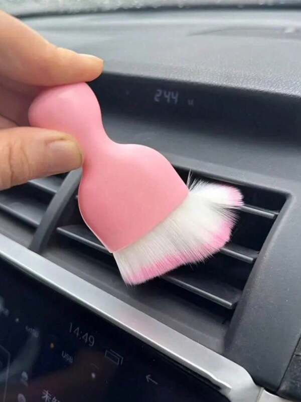 1pc Car Cleaning Brush Is Suitable For Car Interior Detail Brush, Cleaning And Maintenance Car Brush, Air Conditioning Vent Dust Soft Brush, Car Cleaning And Care Brush, Car Interior Dust Brush, Suitable For Car Detail Brush, Used For Cleaning Panels, Vents, Leather, Car Cleaning And Care Brush