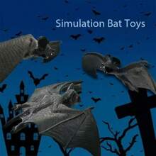 5pcs Cross-Border Simulation Wild Animal Model Toys, Bat & Mouse Model Decor, Gag Toys, Educational Toys