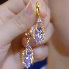 2pcs Elegant Rhinestone Shiny Leaf Design Drop Earrings With Luxurious Vibe, Slim-Face Enhancing Jewelry Accessory