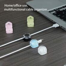 6pcs Magnetic Cable Organizer, Multifunctional Simple Cable Winder, Wire Holder For Office Desk, Computer Mouse Cord, Trace-Free Self-Adhesive - Multicolor - View 7