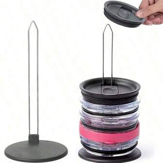 1 件厨房橱柜玻璃盖子架，垂直纤薄盖子收纳架可容纳多达 10 个盖子，整洁的厨房橱柜和台面储物架