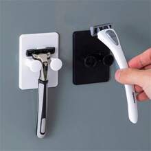 1pc No Drill Bathroom Organizer Razor Holder Hooks Wall Mount