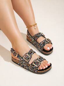 roulvxiang Women Flat Sandals - MultiWarna - View 7