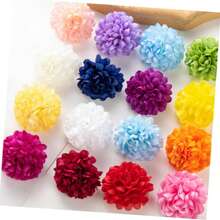 5/10/50PCS Artificial Flowers Ball Chrysanthemum Heads Plastic Hydrangea Flowers Bouquet Outdoor Garden Mother's Day Gifts Birthday Party Decoration Wedding Flower Basket Bride Holding Flowers Home Decoration Dining Room Bedroom Windowsill Vase Decoration New Year Decoration Start Of School Season,Fall Decor,Autumn