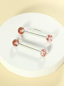 2pcs 14G Nipple Rings For Women Stainless Steel Heart Butterfly Moon CZ Flower Barbell Nipple Rings Set Cute Nipplerings Piercing Jewelry Daily Wear