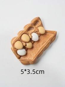 1pc Creative Home Magnetic Refrigerator Sticker - Realistic Resin Bread, Egg, Coffee Cup Decor Accessories, Lovely Kitchen & Home Decorations, Office Whiteboard Message Magnets