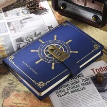 Diário Vintage com Cadeado, Caderno de Estudante, Diário Trancado para Mulheres e Homens Tamanho A5, Diário Trancado para Adultos, Diário de Viagem para Escrever