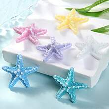 6pcs Creative Starfish Fridge Magnets, Cute Home Decor Stickers For Birthday Party, Refrigerator, Kitchen, Dishwasher, Office Whiteboard, Fun Fridge Magnets