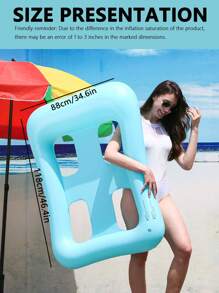 1pc Inflatable Water Hammock Chair, Adult Summer Swimming Pool & Beach Floating Lounger, Party Supply & Perfect Summer Gift, Multi-Function Floating Lounge Chair For Adult Vacation Fun & Relaxation, Beach Essentials, Beach Accessories