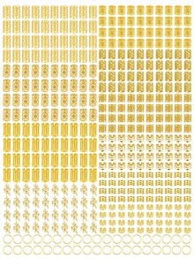 220pcs Summer Gold Hair Accessories, Loc Jewelry For Braids, Women's Hair Jewelry, Metal Hair Ring Cuff For Dreadlocks Accessories, Hair Braid Beads Decoration Boho
