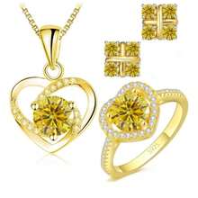 Moissanite Jewelry Four-Piece Set, Including Stud Earrings, Necklace, Ring. Made Of Pure 925 Material. Suitable For Daily Wear, Dating, Parties. Perfect For Valentine's Day And Mother's Day Gifts - 2.8CT - View 3