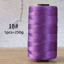 250g Summer Crocheted Flat Ribbon Yarn, 100% Polyester Cord, Handmade Weaving Material For Crochet Summer Sun Hats, Sandals, Bags - Multicolor - View 16