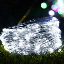 LED 仙女燈串,電池供電附遙控器,銅線閃爍燈花環,適用於居家、花園、派對、聖誕節、婚禮、臥室、新年裝飾 - 彩色 - 查看 6