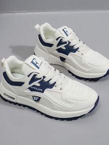 A Pair Of Women's Shoes Korean Version Of The Thick-Soled Outdoor Casual Chunky Sneakers 2025 Summer New Street Photography Student Running Sneakers Increase Height Casual - Blue - View 2