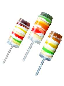 2pcs/12pcs/24pcs-Cake Push-Pull Container With Lid, Reusable Cake Pop Shooter, Ice Cream Cupcake Collection Container For Cupcake Bakery, Confetti Wedding, Birthday Party Dessert Table