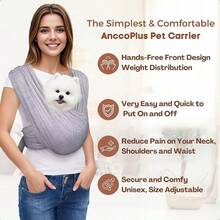 1pc Pet Carrier Backpack, Front Chest Carry Design, Portable Pet Sling Bag, Adjustable Size, Convenient For Outdoor Travel With Cats/Dogs