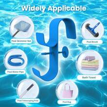 1/2 pièces Support de tige de piscine réglable - en plastique, idéal pour les piscines hors-sol, comprend le filet de piscine et les accessoires de crochet de brosse. Accessoires de piscine | Support réglable | Construction en plastique, support de tige de piscine sécurisé et fiable. Accessoires de piscine, articles de plage essentiels, accessoires de plage, flotteur de piscine