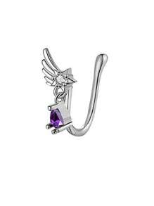 Edelstahl Hufeisen Nasenringe, Septum Ringe, doppelköpfige Ohrknorpel Manschetten mit kubischem Zirkoniaeinheit mit Innengewinde, Augenbrauen, Lippen, Spiral Piercing Schmuck, geeignet für Männer und Frauen
