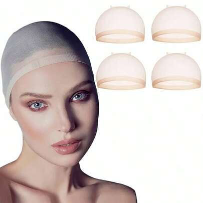 2 Packs Natural Skin Tone Breathable Invisible Wig Caps, Suitable For Cosplay, Role-Playing, Headwear. Suitable For Performances, Middle-Aged Women Can Also Use, Boys And Girls Suitable For Role-Playing, Dancing And Holiday Use Hair Nets, High Quality Mesh Wig Caps For Wig Making, Crochet Wig Caps, Elastic Hair Nets, High Definition Lace Wig Caps Suitable For Wig DIY, Unisex Hair Accessories, Suitable For Any Face Shape, Fun Parties