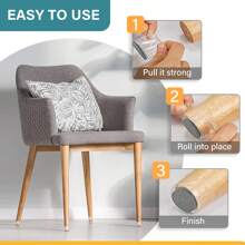 24pcs Chair Leg Floor Protectors, Silicone Chair Leg Caps Cover Furniture Pads For Hardwood Floors, Furniture Sliders For Chair Legs(Round)