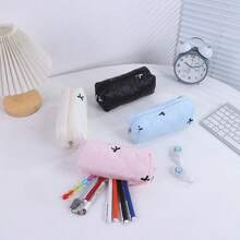 1pc Cute Bow Pencil Case, Large Capacity Student Stationery Organizer Bag, Fashionable Design,Back To School,School Supplies,Pencil Pouch,School Bag