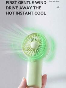 1pc Unisens Universal Solid Color Fan Your Benchtop Plaza Handheld Fan, Portable And Battery-Powered Cooling Fan (No Battery Required) For Summer Outdoor Activities, Beach Sports, Office, School, Beach, Pool Parties And Daily Holiday Gifts Summer Cooling,Beach,Travel