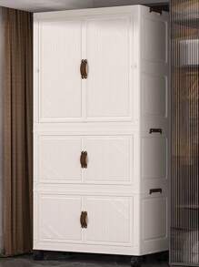 No-Install Foldable Storage Cabinet, Home Organizer Wardrobe For Babies Clothes And Toys, Thick PlasticFor Women Storage Organizer Travel Essentials Back To School