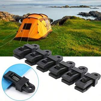 10 stuks universele, robuuste, waterdichte zeilclips, multifunctionele krokodillenbekclips van PP-materiaal, geschikt voor zwembadafdekkingen, luifels, kamperen in de buitenlucht en autohoezen.