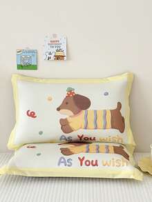 1pc Ice Silk Children/Toddler Pillow (With Core), Cartoon Print Baby Pillow, Infant Pillow, Kids Pillow, Kindergarten Nap Pillow, Student Pillow, Suitable For Spring & Summer - HSH-ice Silk Pillow - View 10