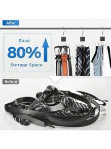 2pcs Belt Hanger, Closet Belt Organizer 360° Rotatable Space Saving Accessories For Bras, Tank Tops, Ties, Scarves, Wallets Organization