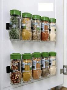 1 pièce/2 pièces Étagère murale de rangement pour bocaux à épices