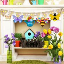 72pcs Wooden Insect Craft Set - DIY Art & Craft Kit Includes 30 Unique Insect Patterns, 12 Vivid Watercolor Pens, 30 Jute Ropes, For Creative Painting And Decoration, Suitable For Birthday And All Occasions, Creative Painting Set | Intricate Insect Patterns | Wooden Craft Blocks