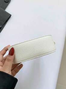 Mini Women's Solid Color Lipstick Shaped Clutch Bag With Adjustable Handle, Party/Event Baguette Handbag