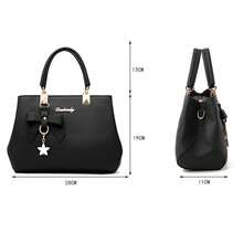 Ladies Handbag Designer Shoulder Tote Bag Women Purse Crossbody Handbag Black UK - Black - View 4