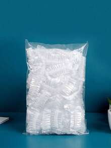 100只装白色一次性高弹防水耳罩，适用于淋浴、理发、染发，新款加厚耳罩，万圣节适用 - 彩色 - 查看 8