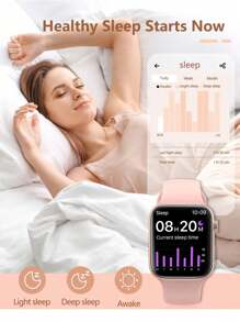 Sports Smart Watch, Women's Smart Watch, Smart Watch With High-Definition Touch Screen, With A Variety Of Sports Mode Information Reminder, Music, Weather Display, Wireless Two-Way Search Functions, Large Capacity 200MAH
