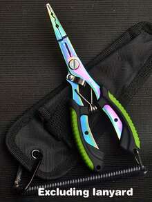 1pc Premium Fishing Pliers & Clamp Set - Stainless Steel Dehooker And Line Cutter With Razor - Multicolor - View 5