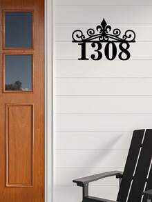 1 Custom Metal Door Number Plate - Personalized Address Sign, Suitable For Outdoor Use, Customizable With Name And Number, Reusable And Detachable. Ideal As A Housewarming Gift, Christmas Gift, Decoration, Home Decor, Wall Decoration, Room Decoration, Living Room Decoration, Bedroom Decoration, Bathroom Decoration, Kitchen Decoration, House Decoration, Personalized Gift, Or Back-To-School Item. - Multicolor - View 10