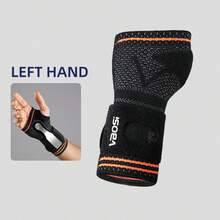 1 件式腕管护腕，带可拆卸金属夹板稳定器和绑带的掌心支撑，可调节腕夹板，男女适用