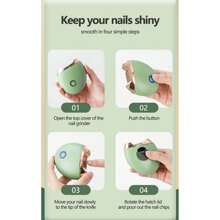 1Pc USB Automatic Nail Clipper With Natural Nail Files Shiner Buffer Polisher, Electric Nail Clippers Safety Fingernail Cutter Nail Trimmer Scissors Gift For Caregivers, Elderly, Adults, Children, Care Communities, Smooth, Comfortable To The Touch