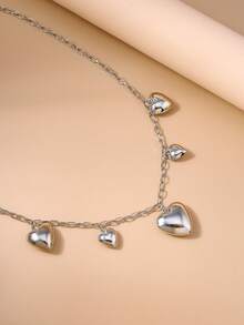 1pc Creative Exaggerated Heart Design Waist Chain Body Chain Waist Jewelry - Silver - View 6