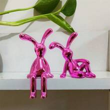 [Quà tặng sáng tạo để bàn] Bộ 2 đồ trang trí thỏ sáng tạo theo phong cách Bắc Âu, Tượng thỏ mạ bạc trang trí để bàn, Đồ thủ công để bàn sáng tạo, Quà tặng cho bạn bè - Nhiều màu - Xem 14