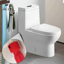 1pc Red Toilet Seat Stabilizer Tool | One-Tighten Anti-Slip Grip For Wobbly Toilets | No Tools Needed, Rust-Resistant Design | DIY Bathroom Repair Essential