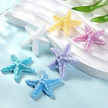 6pcs Creative Starfish Fridge Magnets, Cute Home Decor Stickers For Birthday Party, Refrigerator, Kitchen, Dishwasher, Office Whiteboard, Fun Fridge Magnets
