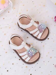 1双可爱女童夏季沙滩凉鞋 - 白色 - 查看 2