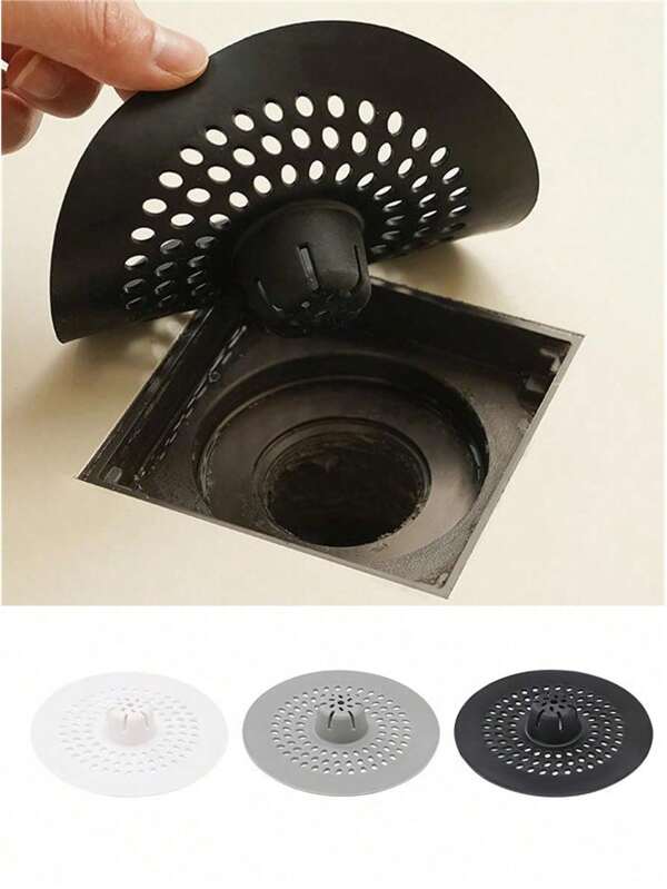 1 pieza Tapón de drenaje de silicona, junta de desage de acero inoxidable, filtro de escurrido, adecuado para baño, cocina, bañotub, fregadero, previene la obstrucción del cabello yrisris, tapa de goteo, colador de fregadero