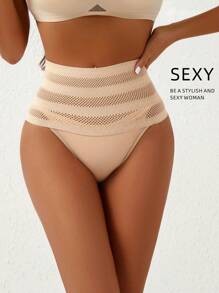 3pcs High Waist Seamless Shaping Breathable Lace Tummy Control Panty For Women,Postpartum Slimming Underwear
